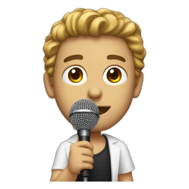 Stand Up actor with microphone sticker