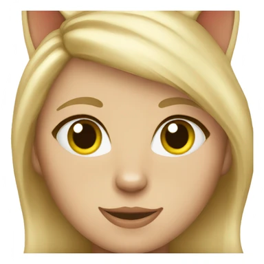 blonde cat women sticker