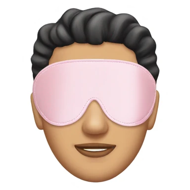 Light Pink Satin Sleep Mask sticker