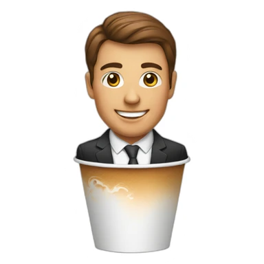 business portrait on a coffee to go cup sticker