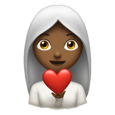 Juliet holds a heart in her hand sticker