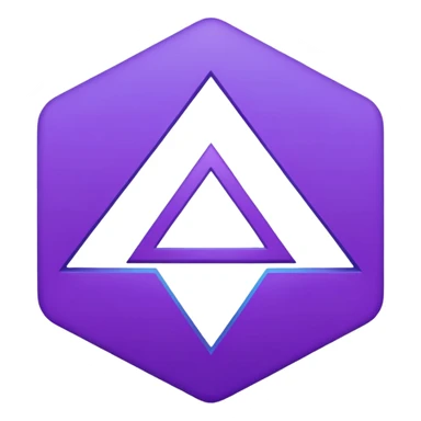 
purple and cian symbol correct sticker