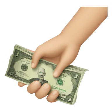 Billet qui s’envole dans les mains sticker