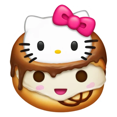 Hello kitty with cinnamon roll sticker