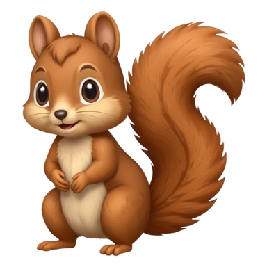 A cute little squirrel, full body.  sticker