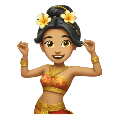 Balinese girl dancing sticker