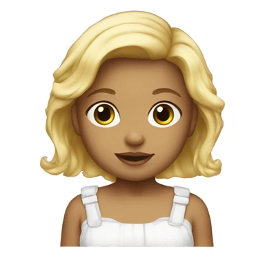 Little baby girl blonde sticker