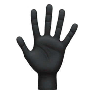 Black hand down sticker