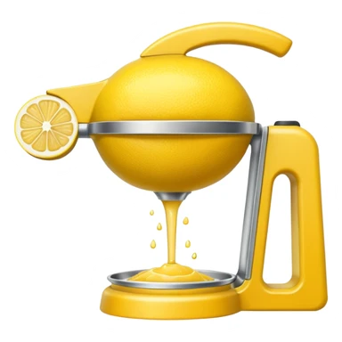 mac os icon fruit squeezer, lemon yellow bright crisp sticker