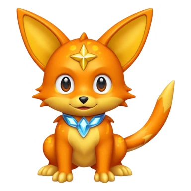 Orange Alloy Starry Shinx-Vernid-fusion sticker