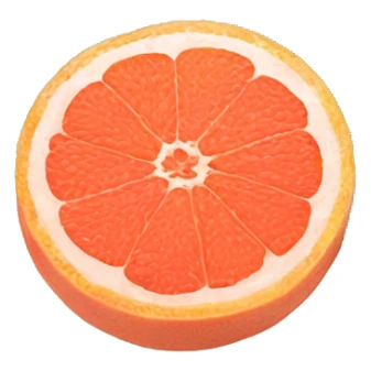 Two Grapefruit with leaves sticker