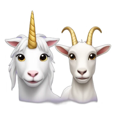 Unicorn and goat sticker