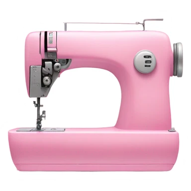 The sewing machine is pink sticker