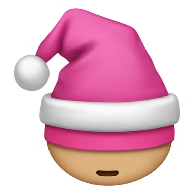 pink christmas hat sticker
