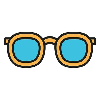 a pair of glasses sticker