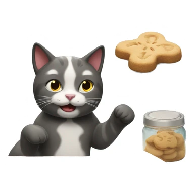 Cat making cookies sticker