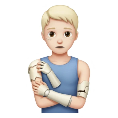 Arm snapped in hald sticker