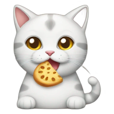 cat with eat sticker