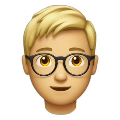 A-boy-with-circle-shaped-eyeglasses sticker