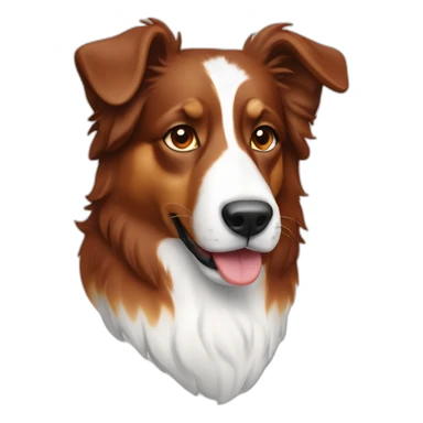 red and white australian sheperd sticker