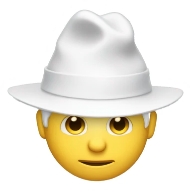 Guy with pointy white hat covering his eyes sticker