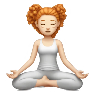 Ginger girl yoga sticker