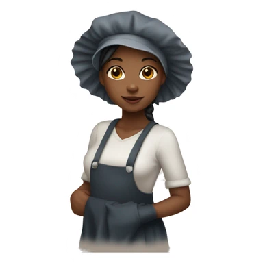 Pretty Black girl with bonnet  sticker