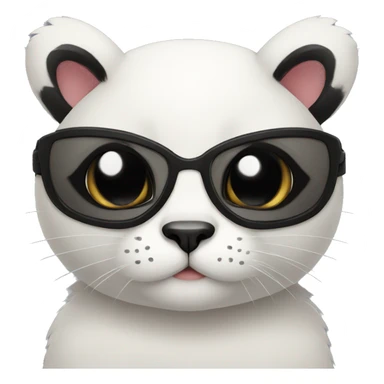 cute masked panda-cat-hybrid sticker