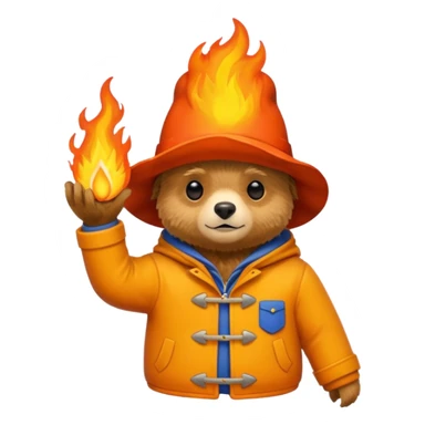 Paddington on fire sticker