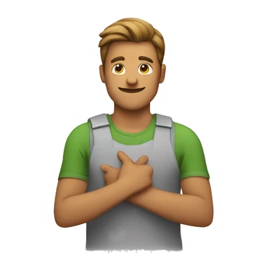 a guy making an x sign by crossing his hands sticker