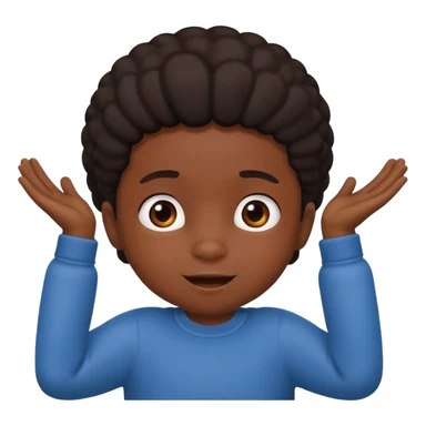 little black person playful pose round features sticker