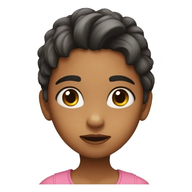 Girl being timid sticker