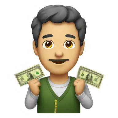 ladrón con dinero sticker