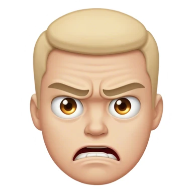 Angry annoyed face sticker