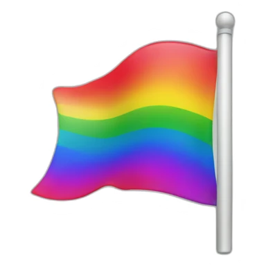 LGBT flag with red plasma sticker