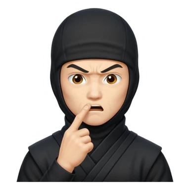 foto do Ninja ele mandando calar a boca sticker