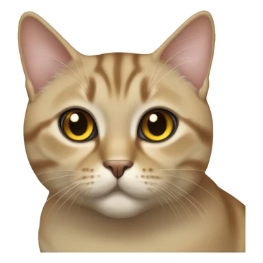 Golden with black tip British short hair cat with olive green eyes loafing sticker