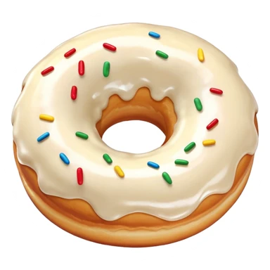 Cream donut sticker