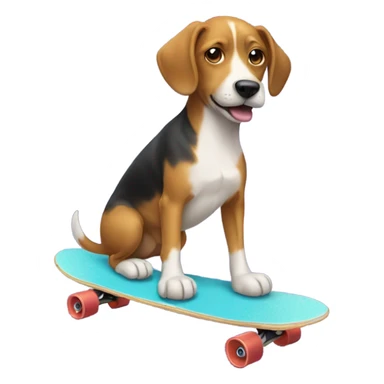 Dog on skateboard  sticker