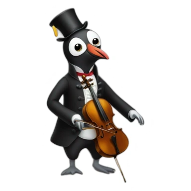pingu mozart sticker