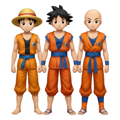 Luffy , goku and Saitama sticker