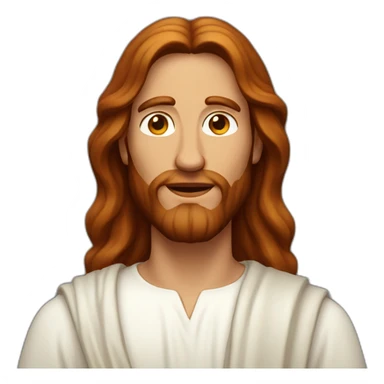 red-long-hair-man-looking-like-jesus-without-beard sticker