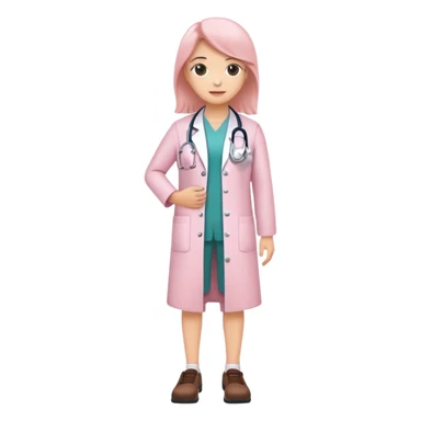 light pink doctor kasack, shoes  sticker