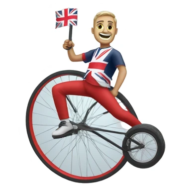 England fan on unicycle sticker