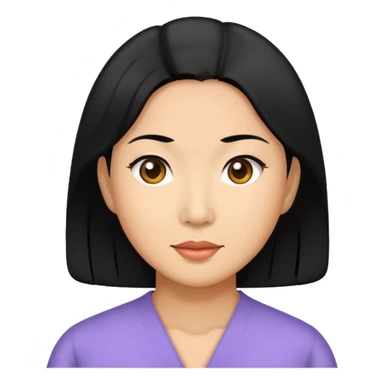 Blackhair asian Mom sticker