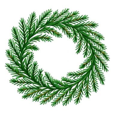 Holiday garland laying horizontally not in a circle sticker