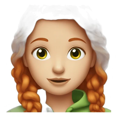 A green eyed redhead girl sticker
