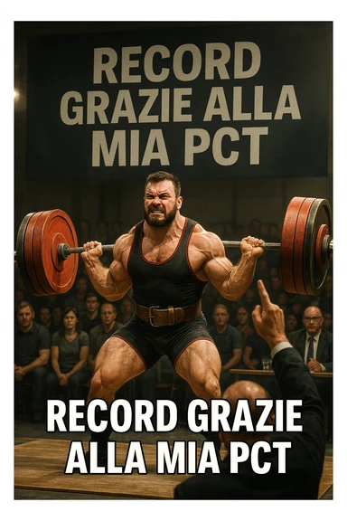 Powerlifter in gara che fa record grazie alla sua "PCT" in italiano sticker