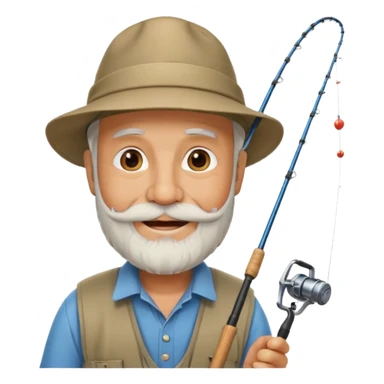 С Днем рождения дедушку с бородкой. он рыбак и автолюбитель. sticker