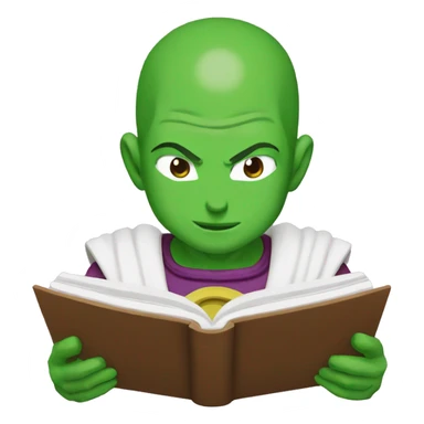 piccolo from dragon ball z reading a book sticker